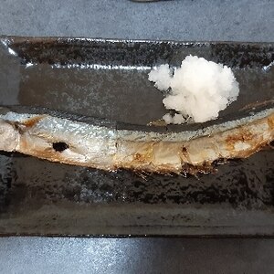 こんがり焼き目！秋刀魚の塩焼き♪